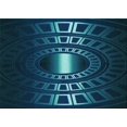 thumbnail image 1 of Ahgly Company Tapis Rectangulaire Lavable en Machine Intérieur Transitionnel Bleu, 4 Pieds x 6 Pieds, 1 of 7