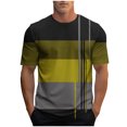 thumbnail image 2 of Weiqiqre T Shirts for Man Short Sleeve Tee Color Block Crew Neck Pullover Casual Basic Shirts, 2 of 4
