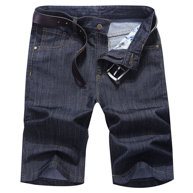TopLLC Mens Shorts, Men pants Half Shorts Jeans Men's Ripped Trunks Stretchy Washed Jeans Trunks Cut-Off Classic Biker Jeans Trunks