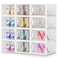 thumbnail image 1 of Stelive 12PCS Shoe Display Box Shoe Box Storage Containers Stackable Shoe Storage Box 33x25.4x18.6cm Shoe Organizer, 1 of 13