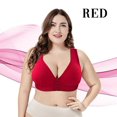 thumbnail image 1 of CHUANK Front-Closure Wireless Leisure Bra - Comfortable Plus Size Bras For Women Purple L, 1 of 9