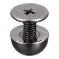thumbnail image 5 of Unique Bargains 8x5mm Screw Back Rivets Solid Round Head Leather Studs Black 10 Pack, 5 of 5