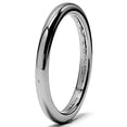 thumbnail image 2 of Men's 2MM Unisex Dome High Polish Tungsten Ring Wedding Band, 2 of 3