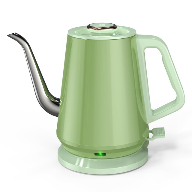 Gooseneck Electric Kettle(0.8L),1200 Watts Fast Boiling,Stainless Steel BPA Free,Automatic Shut Off,Pour Over Kettle for Small Kitchen,RV,Trip,Coffee