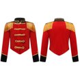 thumbnail image 1 of Aislor Kids Circus Long Sleeve Velvet Tassel Jacket Coat Marching Band Drummer Uniform Red 8, 1 of 7