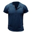 thumbnail image 2 of Dvkptbk T-Shirt à Manches Courtes pour Hommes, Mode Décontractée, Col Rond, Boutons, en Liquidation, 2 of 7