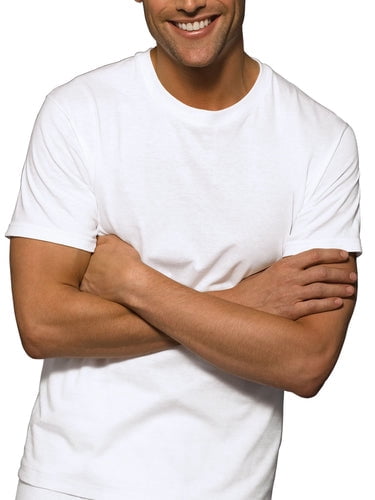 Lot de 3 à 6 T-Shirts Sans Étiquette à Col Ras du Cou pour Hommes en Coton 100 %