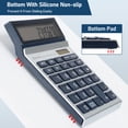 thumbnail image 2 of Comix 12-Digits Desk Basic Calculator,Large LCD Display, Solar Battery Dual Power, Big Button, Home Office School Blue, 2 of 8