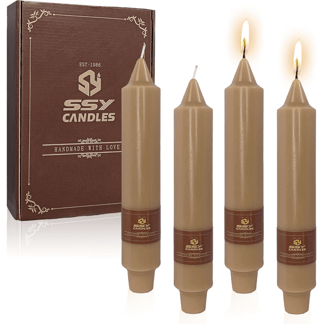 7 Inch Taper Candle Candle Sticks, 4PCS Pillar Candles Handmade Unscenteds Candlesticks for Festive, Party, Spell, Wedding, Home Decor