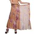 thumbnail image 2 of Moomaya Jupe Évasée avec Taille à Nouer Jupe Longue Imprimée Grande Taille Tenue d'Été, 2 of 6