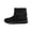 Black, variant on Xfvqtps Womens Fashion Booties Flat Heel Winter Ankle Boots Fashion Suede and Knit Design Comfortable Round Toe Shoes for Casual Outfits Date Black