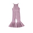 thumbnail image 1 of Faithtur Combinaison Sans Manches pour Bébé Fille, Pantalon Évasé Long d'Été pour Fête Décontractée, 1 of 8