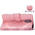 thumbnail image 4 of Case Premium PU Leather Flip Wallet Case Butterfly Embossed Full Body Protection Flip Stand Card Holder Magnetic Cover for iPhone 13 Mini 5.4(Rose Gold), 4 of 6