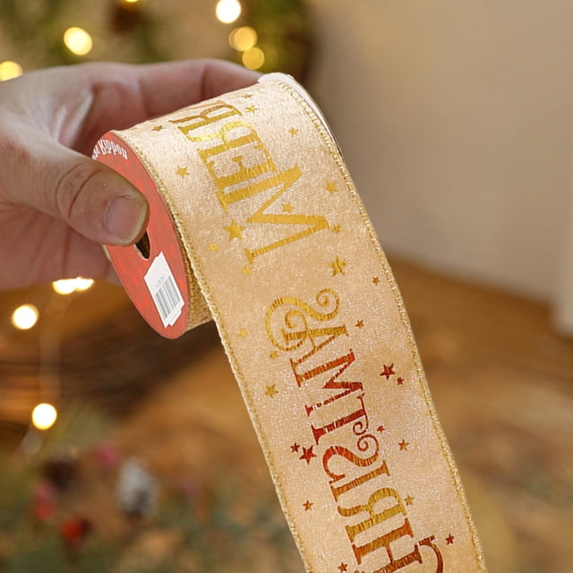 Amzcrzy Decorative Ribbons Christmas Ribbon Decoration Pendant Diy Christmas Supplies Ribbon Christmas Tree Decorations Props Hanging Decorations Christmas Decorations Halloween Decorations