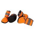 thumbnail image 3 of Boots 4pcs Dog Boots Soft Rubber Waterproof Pet Dog  Protector with Reflective Straps for Outdoor Activities, 3 of 7