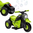 thumbnail image 1 of Qaba Vélo Électrique, Voiture à Bulles à Chevaucher avec Phare DEL, Musique Vert, 1 of 10