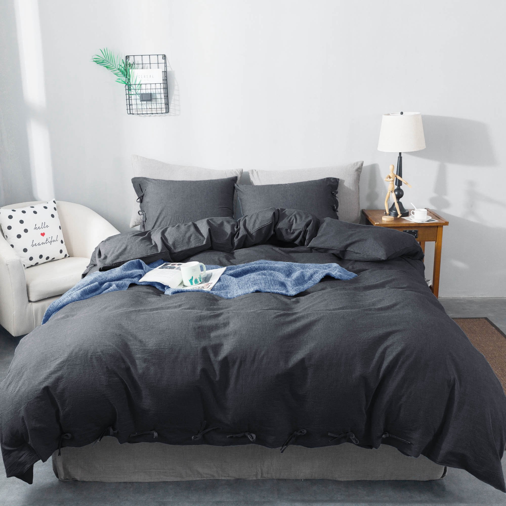 Ensemble de Housse de Couette 100 % Coton pour Toutes les Saisons