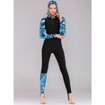 thumbnail image 3 of Charmo Womens Surfing Wetsuit One Piece Long Sleeve Slim Fit Swimsuit with Hood, 3 of 6