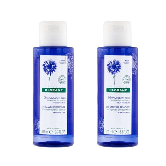 Klorane Démaquillant pour les Yeux au Bleuet Biologique 100 ml - Lot de 2