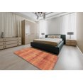 thumbnail image 4 of Ahgly Company Tapis d'Intérieur Carré Abstrait Orange Rouge, 4 Pieds Carré, 4 of 6