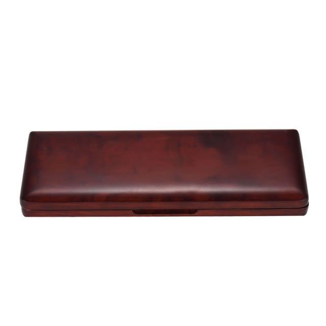 Boîte de Rangement en Bois avec Accessoires Intérieurs en Tissu Doux pour Instruments, Boîte de Rangement pour 11 Pcs Bassons Roseaux Bois Rouge