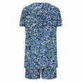 thumbnail image 3 of Offre à Durée Limitée Iumwxz Ensembles Confortables à Boutons Plissés avec Poches Vêtements pour Femmes Imprimé Floral Col Rond Manches Courtes Shorts à Taille Élastique Ensembles 2 Pcs pour Dames Usage Quotidien Décontracté, 3 of 5