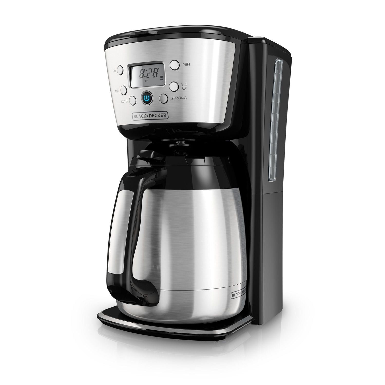 Cafetière thermique programmable Black + Decker 12 tasses, acier inoxydable