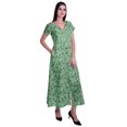 thumbnail image 4 of Moomaya Robe Longue Maxi pour Femmes à Manches Courtes, Robe Formelle/décontractée avec Poches P-TTG, 4 of 6