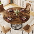 thumbnail image 3 of Tribesigns Round Dining Table for 4-6 People, 47-Inch Farmhouse Dinning Room Table Circle Kitchen Table, Industrial Dinner Table with Metal Base for Kitchen, Living Room, Rustic Brown, 3 of 7
