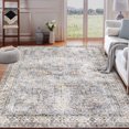 thumbnail image 2 of FairOnly Area Rugs 8'x10' Machine Washable Rugs,Large Carpets,Floral Vintage Print Pattern Non Slip Floor Carpet, for Living Room Bedroom Dining Room,Blue, 2 of 8