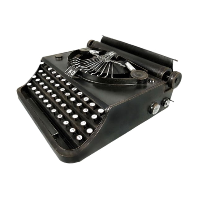 GROWTH TANK Manual Typewriter Model Collectibles Retro Design for Bookshelf Cafe Bedroom Black