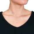 thumbnail image 4 of Miabella Heart Cham Double Strand Necklace in Sterling Silver, 4 of 5