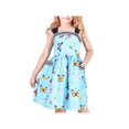 thumbnail image 1 of Robe Fille Bleue Papillon avec Poche Débardeur Robe Vintage 8 Ans, 1 of 6