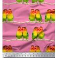 thumbnail image 1 of Soimoi Velvet Fabric Branch & Colorful Parrot Bird Print Sewing Fabric Yard 58 Inch Wide, 1 of 3
