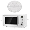 thumbnail image 2 of Costway 700W 0.7Cu.ft Retro Countertop Microwave Oven LED Display Glass Turntable, 2 of 10