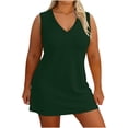 thumbnail image 2 of XiYing Robes pour Femmes, Robe Décontractée Ample à Col en V pour Femmes Grande Taille, Manches Courtes pour la Maison, Coupe Confortable pour les Journées Détendues, TG-5TG,, 2 of 6