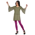 thumbnail image 3 of Moomaya Robes Tuniques Courtes Femmes Manches Kimono Kurti Imprimé Mini Tenue d'Été, 3 of 5