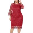 thumbnail image 5 of LSLJS Robe Mode Femme Aguichant Grande Taille Manches Longues Robe à Sequins, 5 of 5