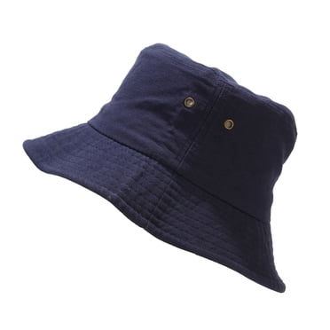 Fgnfyis Chapeau Bob Unisexe en Pur Coton et Denim UPF 50 Pliable pour l'Été, Voyage, Plage, Soleil Chapeau Bob Bleu Marine m