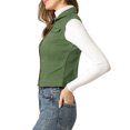 thumbnail image 4 of INSPIRE CHIC Juniors Washed Chest Flap Pockets Single Breasted Denim Vest Jacket, 4 of 6