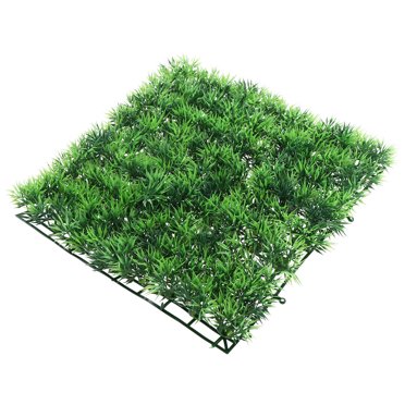 SHISUYAN UEETEK Fish Tank Square Artificial Grass Lawn Aquarium Fake Grass Mat for Decoration