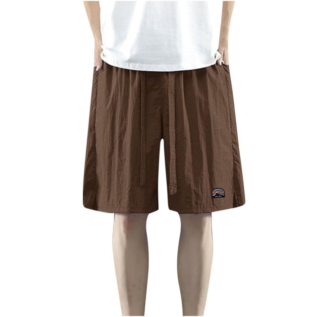 Diufon Men's Athletic Shorts Drawstring Waisted Outdoor Sport Shorts Spring Summer Hiking Shorts with Pockets
