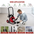 thumbnail image 2 of AKDSteel Professional Electric Drain Snake, 75ft x 1/2" Cleaning Machine with 370W Motor, Portable Sewer Auger with 8 Cutters & Air-Activated Foot Switch, for 1"–4" Pipes, Sinks, Toilets, Showers, 2 of 7