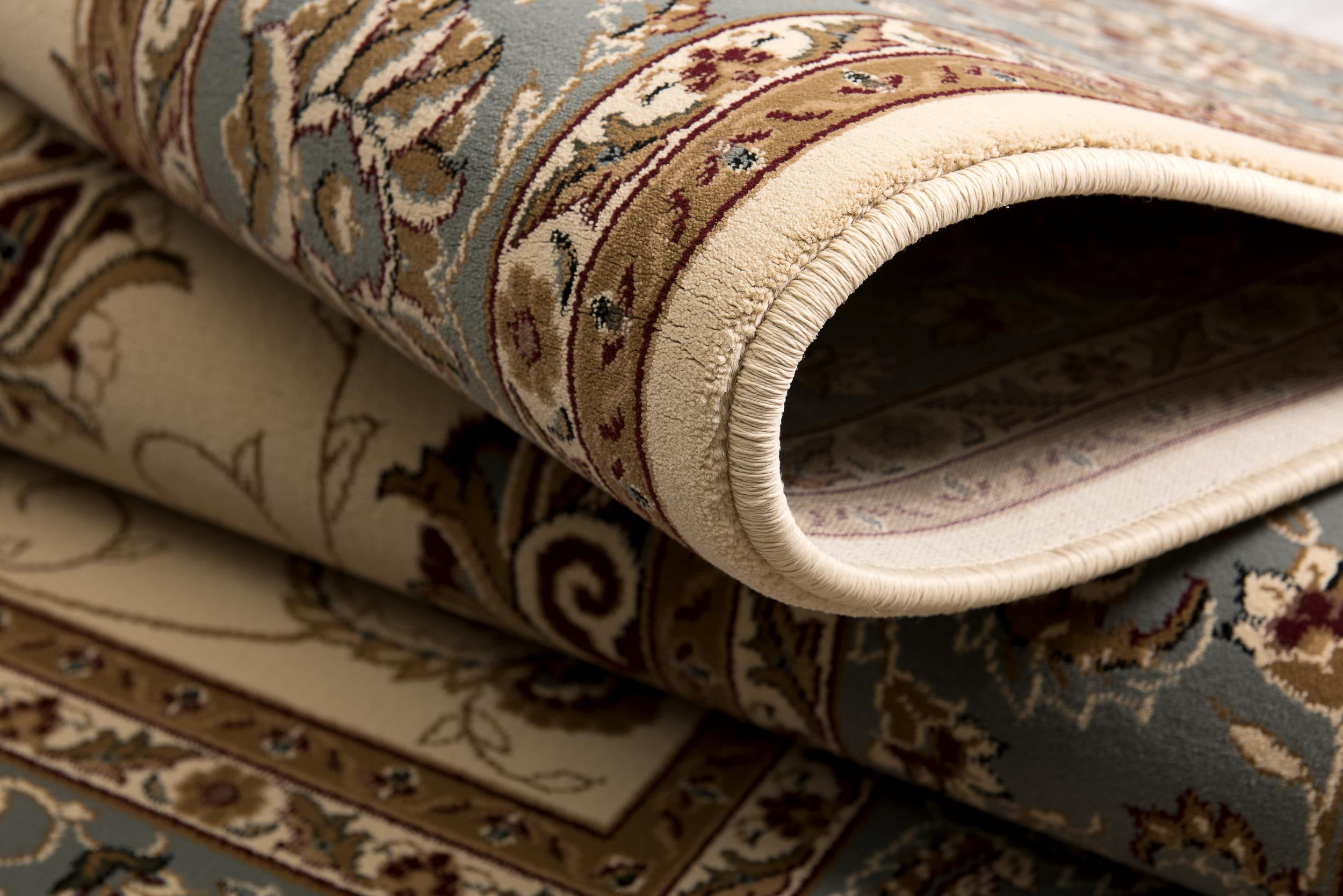 Tapis d'intérieur persan Rug Branch Majestic 2' x 19' (taille exacte : 2'3" x 19'), beige bleu, style traditionnel - Entrée, couloir, salle de bain et cuisine
