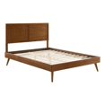 thumbnail image 2 of Modway Marlee Queen Wood Platform Bed with Splayed Legs in Walnut, 2 of 11
