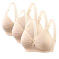 thumbnail image 1 of Timegard Bras for Women No Underwire 3pc Adjustable Strap Full Support Ruched Comfy Everyday Bras, 1 of 3