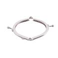 thumbnail image 4 of 20 Metal Frames Snap Clasp Arch Pattern Coin Style Purse Silver, 4 of 9