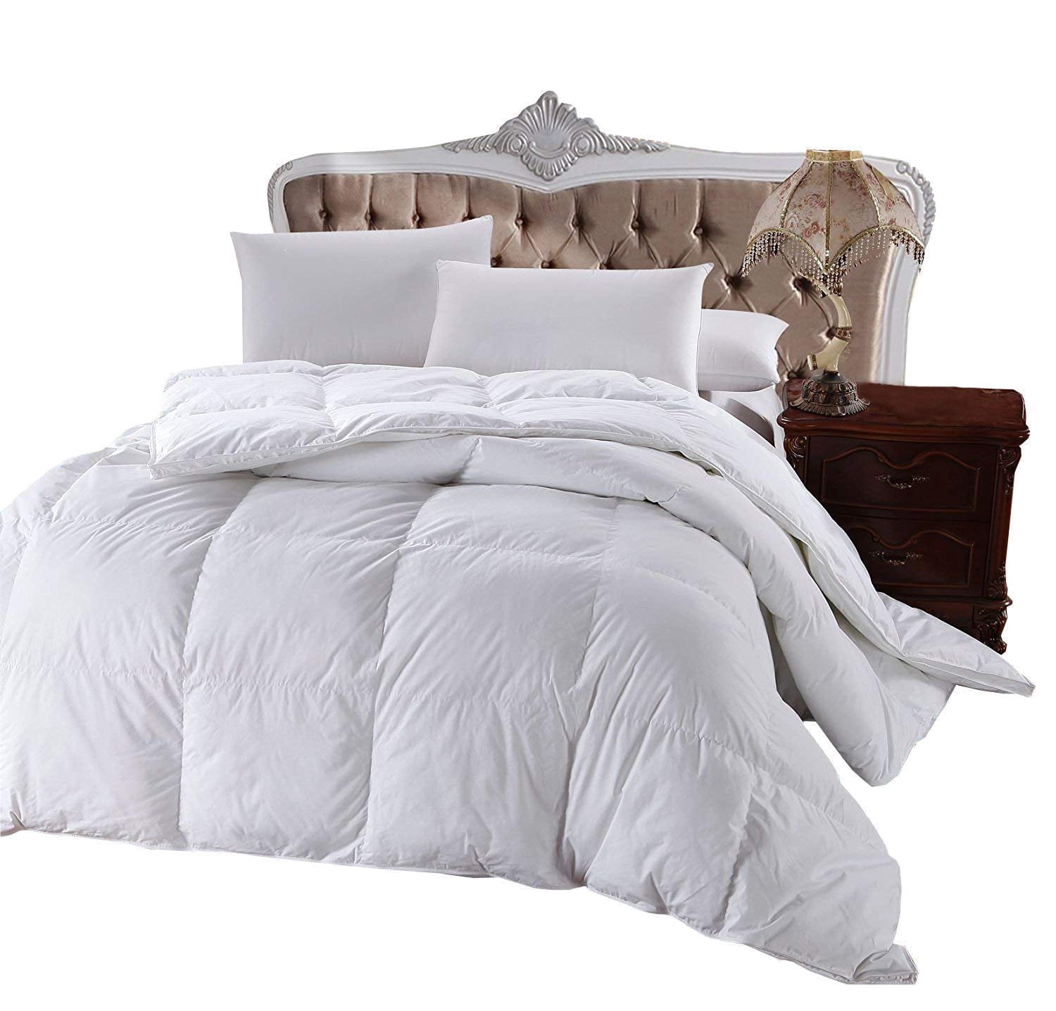 Royal Hotel Goose-Down Comforter, 500-Thread-Count, 100% Cotton Shell, 750FP - 51 Ounce, Oversized Queen