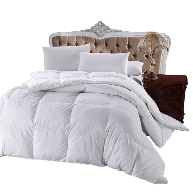 Royal Hotel Goose-Down Comforter, 500-Thread-Count, 100% Cotton Shell, 750FP - 51 Ounce, Oversized Queen