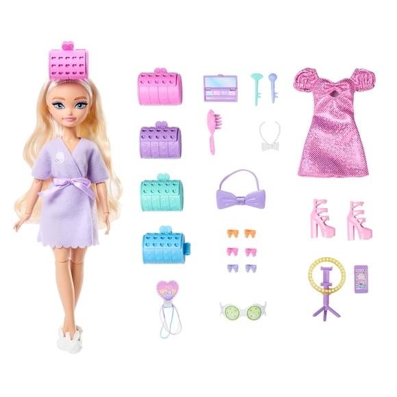 Barbie Dream GET READY WITH BARBIE Barbie “Malibu” Fashion Doll with Surprise Accessories and 15+ Looks